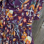 Anthropologie EUC  Maeve Beloved Dress Purple Floral Size Medium Retail $148.00 Photo 7