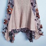 Anthropologie Anis A Artsy Leopard Print Sheer Embroidered Panel Flowy Knit Cardigan Photo 6
