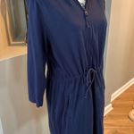Lands' End size medium blue hooded dress Photo 2