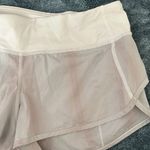 Lululemon  Run Speed Short Metallic Light Pink White‎ Gray 2-Way Stretch Size 6 Photo 2
