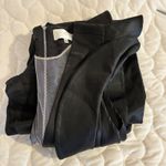 7 For All Mankind Jumpsuit Ruffle Deep V Neck Sleeveless Party Formal Black-M Photo 10