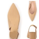 Frank Mully Women's Slingback Heels Pointed Toe Closed Toe Dressy Shoes size 9 Tan Photo 3