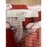 Loft Hibiscus Floral Red Pink Blouse XS Photo 4