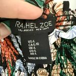 Rachel Zoe Smocked Faux Tie Strap Top in Black & Multi Floral Size L Photo 3