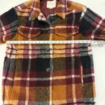 American Eagle AEO Outfitters Plaid Teddy Sherpa Fireside Shacket Size Small Photo 5