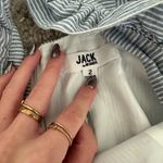 Jack by BB Dakota  blue ruffle sleeve pin stripe skort romper Photo 4