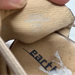 Earth Gold Leather Laser Cut Comfort Flats Womens 10 Sandals Beachy Slip On Photo 1