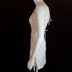 Sabo Skirt White & Black Striped Faux Wrap Backless Dress (XS) Photo 4