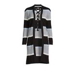 No Boundaries NWT Womens  Lace Back Duster Color Block Sweater Cardigan - Sz XS Photo 3