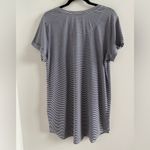 Ralph Lauren Lauren  Heathered Grey & White Striped Nightgown Size Large Photo 8