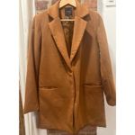 Forever 21 Womens Fall  Minimalist Tan Dress Coat Jacket M  Photo 5