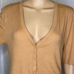 Gianni Bini Short Sleeve Tan Bodysuit Size XL Photo 2