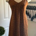 Wild Fable Cherry π Print Cottagecore Boho Floral Brown Slip Dress Photo 0