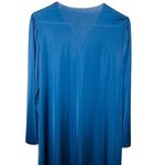 Shadowline Medium Satin Nightgown House Coat Robe Blue Long Floral Embroidered u Size undefined Photo 1