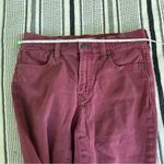 Madewell 9” High Riser Skinny Pants 25 Berry Red Preppy High Waist Stretch Jeans Photo 6