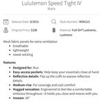 Lululemon  Speed Tight IV in Black Size 4 Photo 7