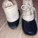 Jack Rogers Chloe Midnight Navy Spring Gold Fleece Lined Duck Rain Snow Boots Photo 0