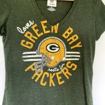 NFL Team Apparel Greenbay Packers women's size small football shirt green v-neck Photo 1