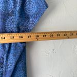 Kuhl Blue Geometric Print Cowl Neck Dress L Organic Cotton Stretch Casual Photo 5