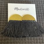 Madewell  Black/Gold color half moon-shaped earrings with tassels Photo 3