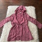 MELLODAY Dusty Rose Tie-Waist Roll-Tab Jacket Photo 2