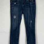 Democracy  Blue Patriot Straight Leg Jeans Womens 10 Denim Mid Rise Zip Fly Photo 4