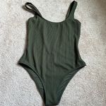 Aerie Dark Green Cheeky One Piece  Swimsuit   Size Large Photo 0