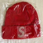 Supreme Swarovski Red S Logo Beanie Photo 0