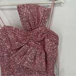Mac Duggal NWT Sequined Strapless Faux Bow Column Gown Rose Pink 11284 Sz 4 Photo 6