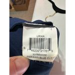 BCBG Maxazria Parisian blue dress textured denim print Asymetrical small urika Photo 9