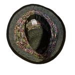 GRACE HATS BLACK & PINK CLOCHE STYLE COTTON & PAPER HAT Multiple Photo 6