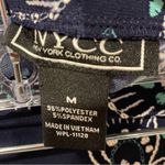 Y2K navy blue butterfly embroidered elastic waist stretchy midi skirt NWT NYCC Size M Photo 2