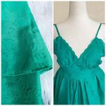 Wild Fable | Green floral jacquard tiered babydoll mini dress NWT sz XS Photo 6