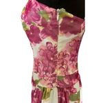 Tessuto Strapless Pink Floral Dress Photo 2