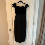 AQ/AQ Black Velvet Francesca Midi Dress | Size 0 Photo 1