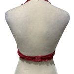 Free People  Intimately FP Galloon  Lace Halter Bralette in Rusty Red Size L Photo 3