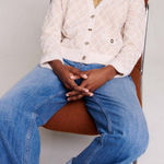 Maje Moovida Metallic Cardigan Sweater In Camel Fall Preppy Minimalist Luxury Photo 0