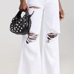 NWT MOTHER Women's Snacks! Double Dip Nerdy Chew Jeans size 33 White Photo 0