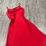 Moueey Elegant Red Satin Mini Dress Photo 7