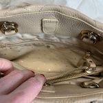 Kate Spade  Taupe Tan Leather Maryanne Quilted Tote Satchel Gold Chain Straps Photo 3