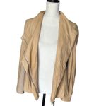 Elie Tahari Women's Black Leather Jacket Size M Mid-Length Casual Photo 1