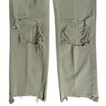 Free People EUC  Maggie Distressed Jeans Moss Green Size 25 Photo 4