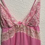 Victoria's Secret Pink Lace Trim Cami Slip Dress Chemise Nightgown Lingerie Med Photo 2