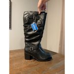 White Mountain NWT  Black Slouch Boots 8.5 Wide Calf Women’s Heeled Boot Belted Photo 1