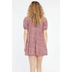 Lacausa  Playa Mini Dress Babydoll Cotton Romantic Puff Sleeve Mushroom Brown M Photo 2