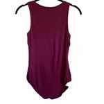 Solemio Maroon Lace Up Snap Bottom Bodysuit Size Small Photo 9