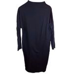 Frank & Eileen Frank‎ & Eileen Isabelle Funnel Neck Effie Capelet Dress Size Large Black Fleece Photo 5