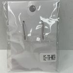 Women’s Monstera Leaf Blue Pearl Shepherd Hook Stainless Steel Earring NWT Photo 2