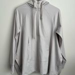 Athleta  Glacier Handkerchief Poncho Abalone Grey oversized hooded XS Photo 2