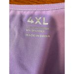 Womens 4XL Lavender V Neck Scrub Top Short Sleeve Pocket Polyester Spandex Purple Size undefined Photo 4